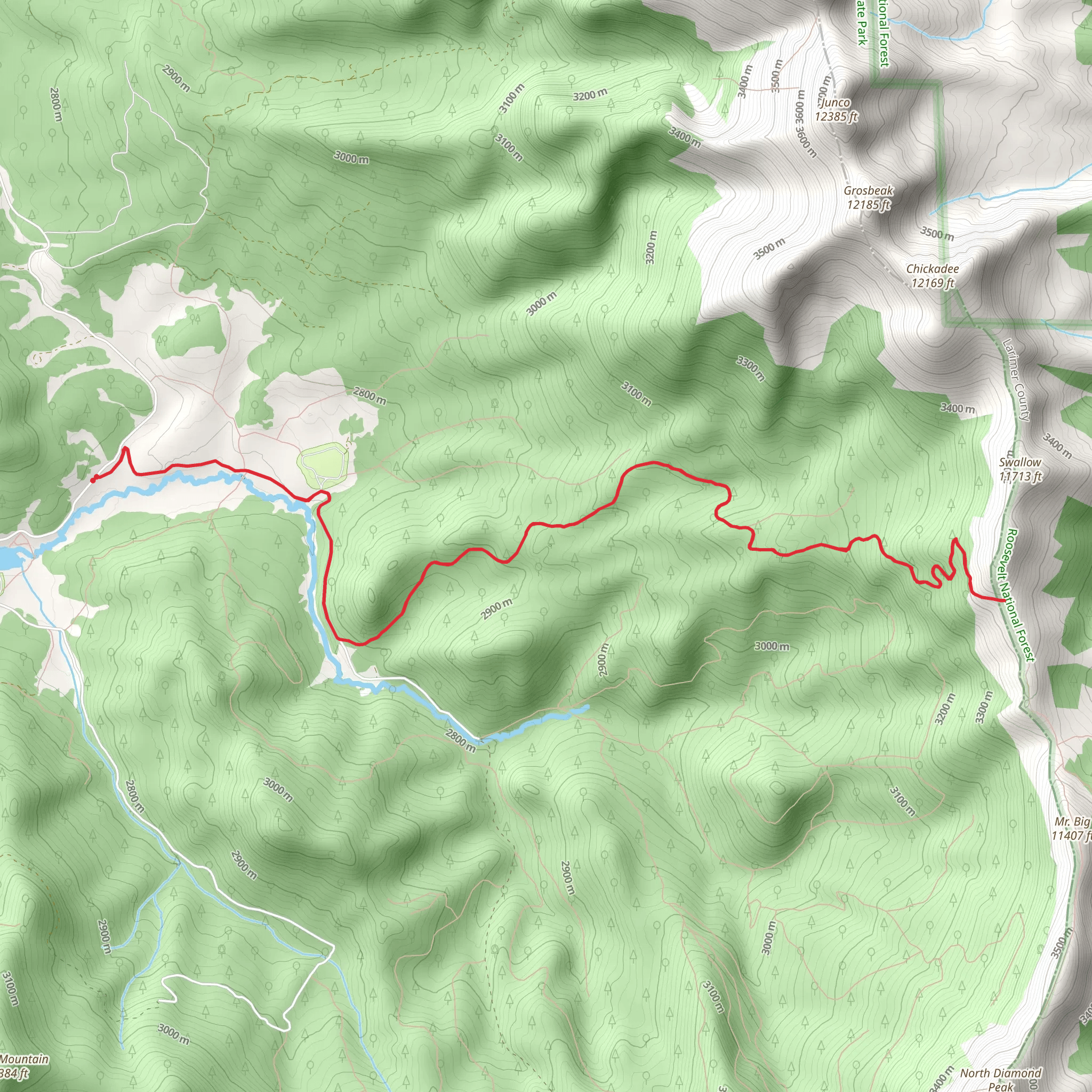 Montgomery Pass Road Out and Back mobile static map
