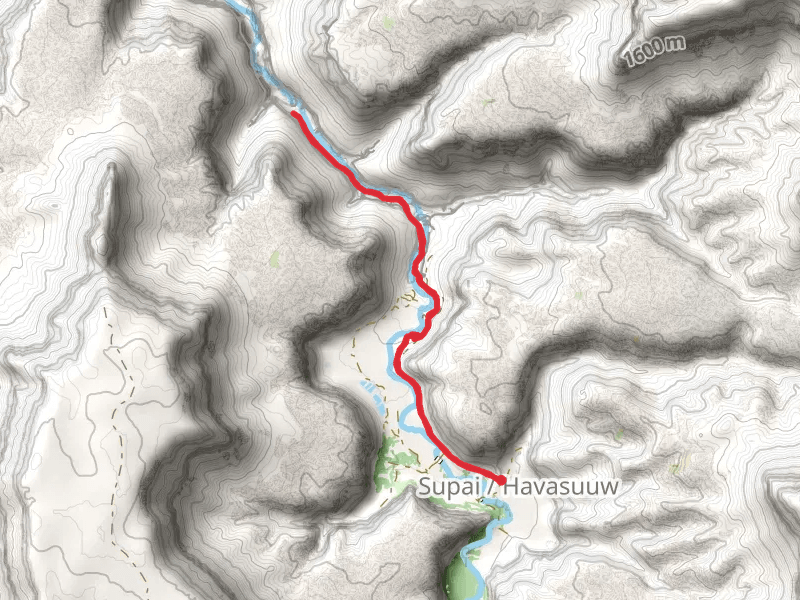 Havasupai Camp via Havasu Falls Trail
