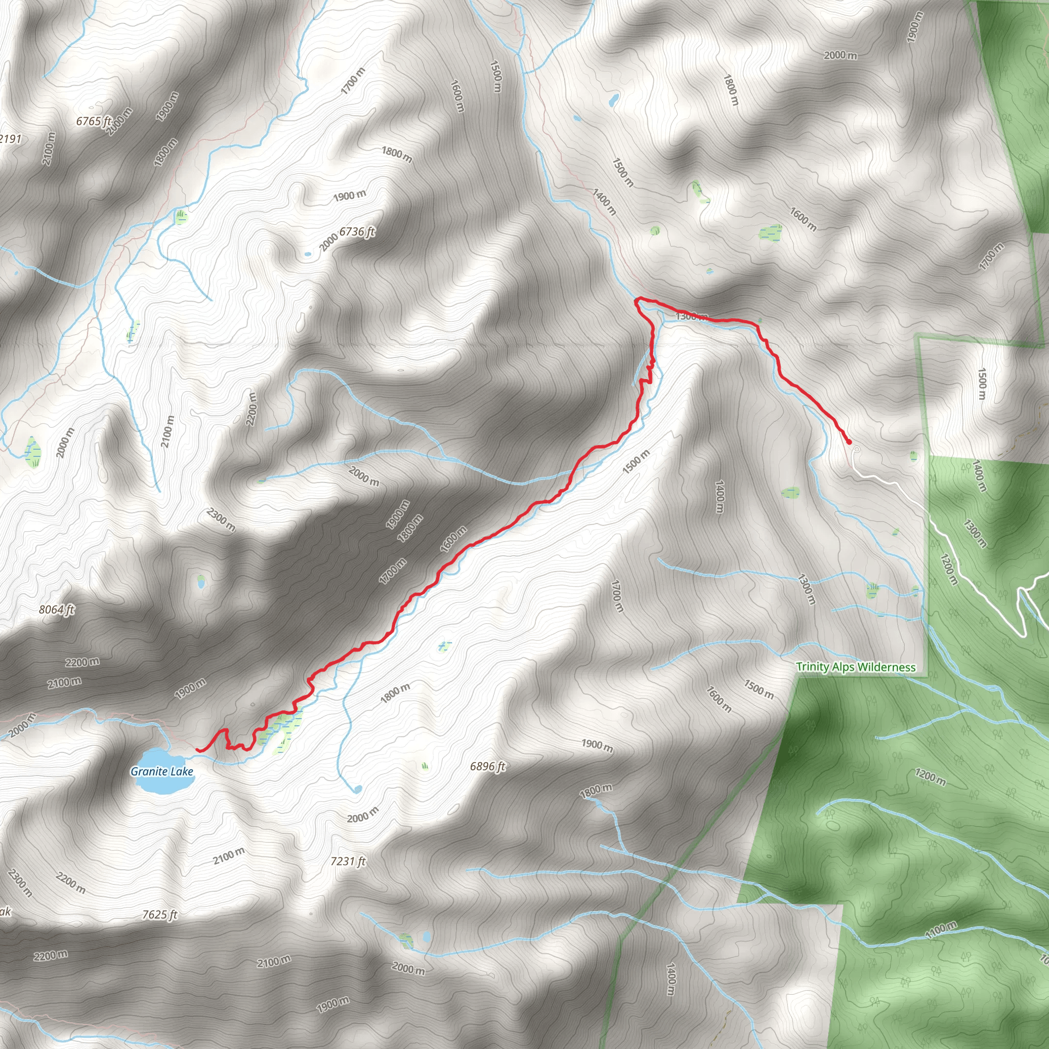 Granite Lake via Swift Creek Trail mobile static map