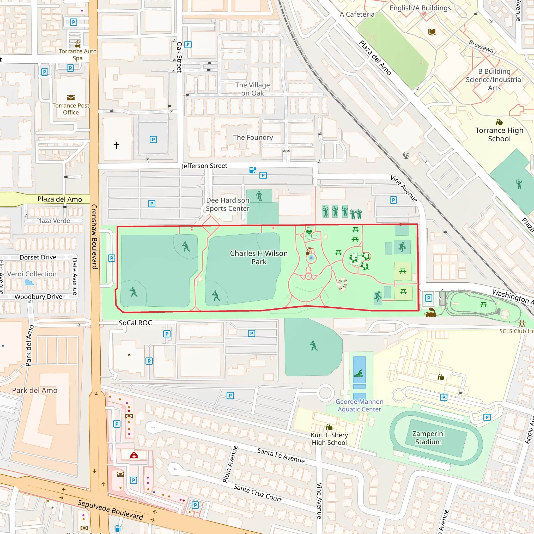 Charles H Wilson Park Loop mobile static map