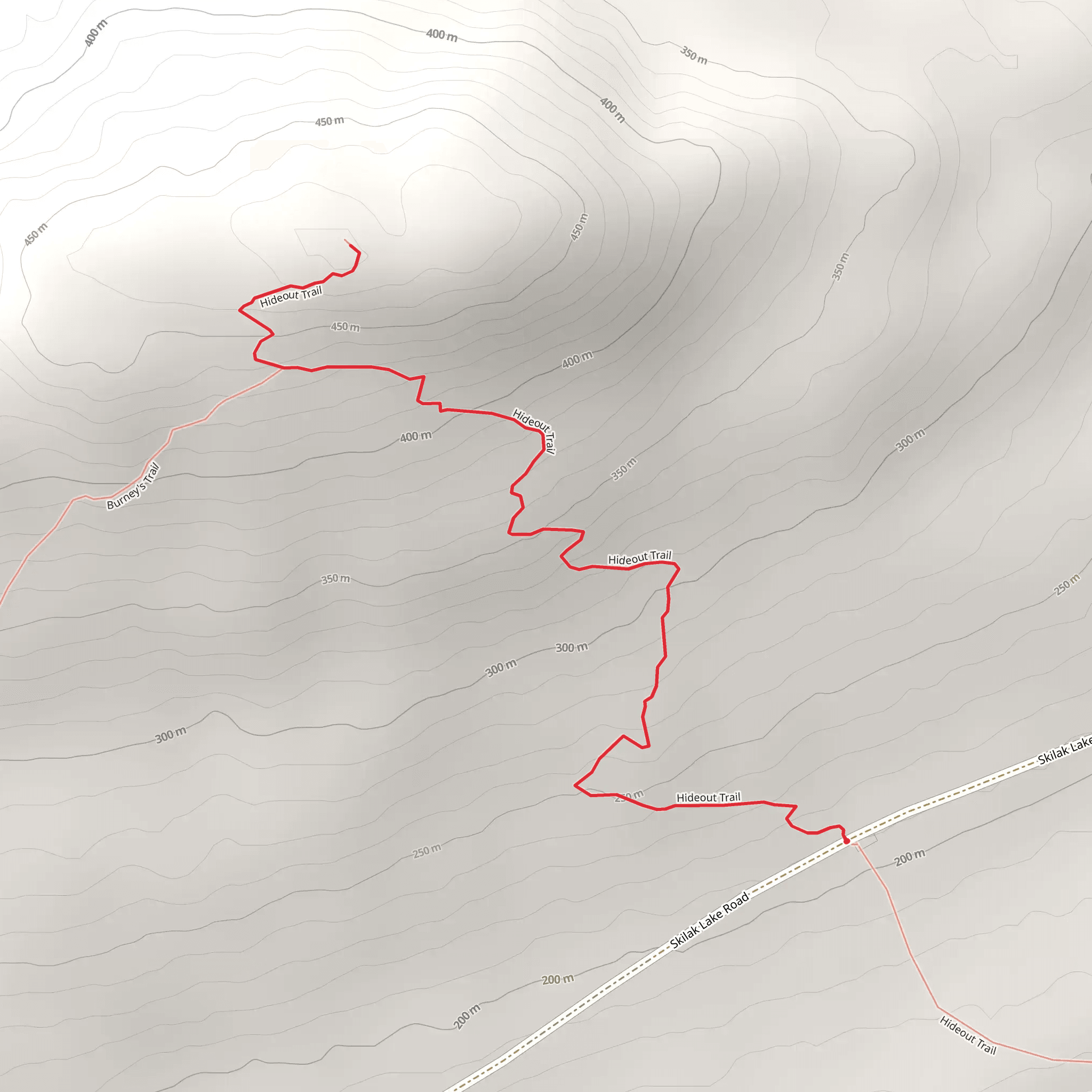 Hideout Trail mobile static map