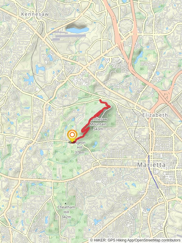 Pigeon Hill, Little Kennesaw Mountain and Kennesaw Mountain
