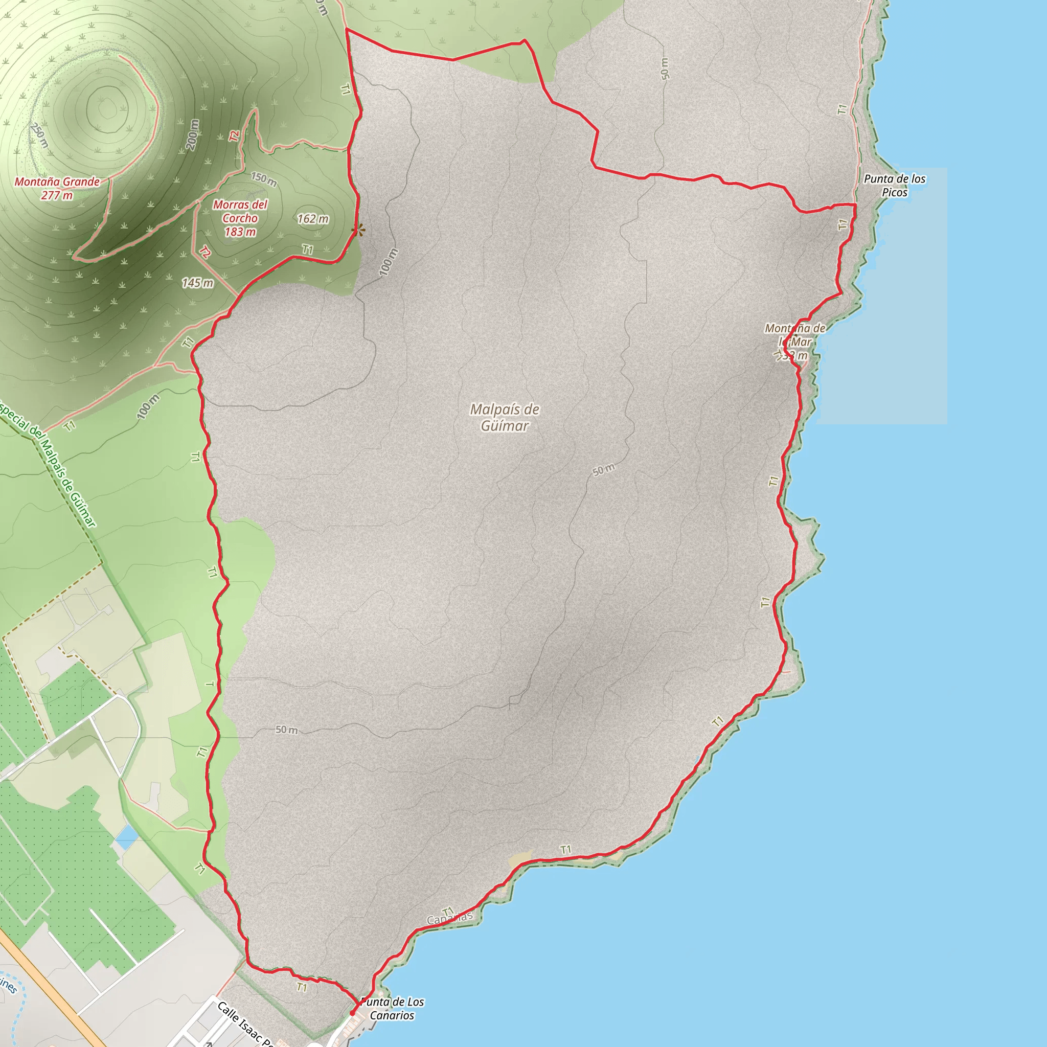 Malpaïs de Güimar mobile static map