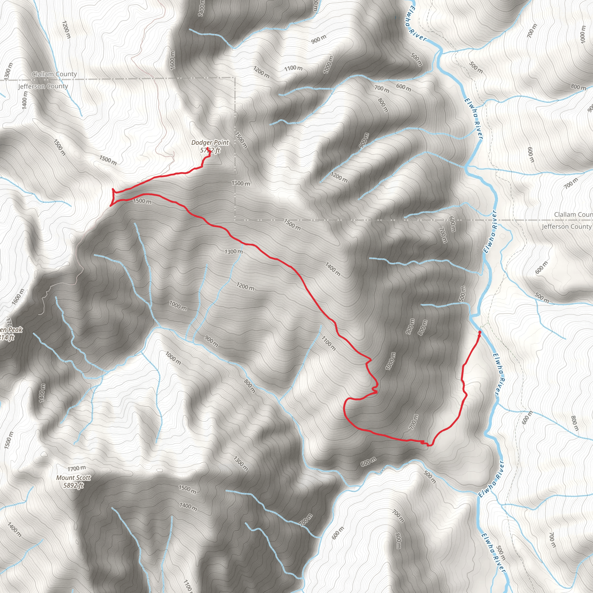 Dodger Point Primitive Trail mobile static map