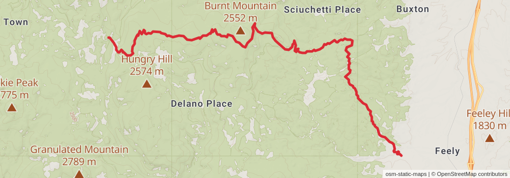 American Perimeter Trail - Rocky Mountains Primary stage 104 Map
