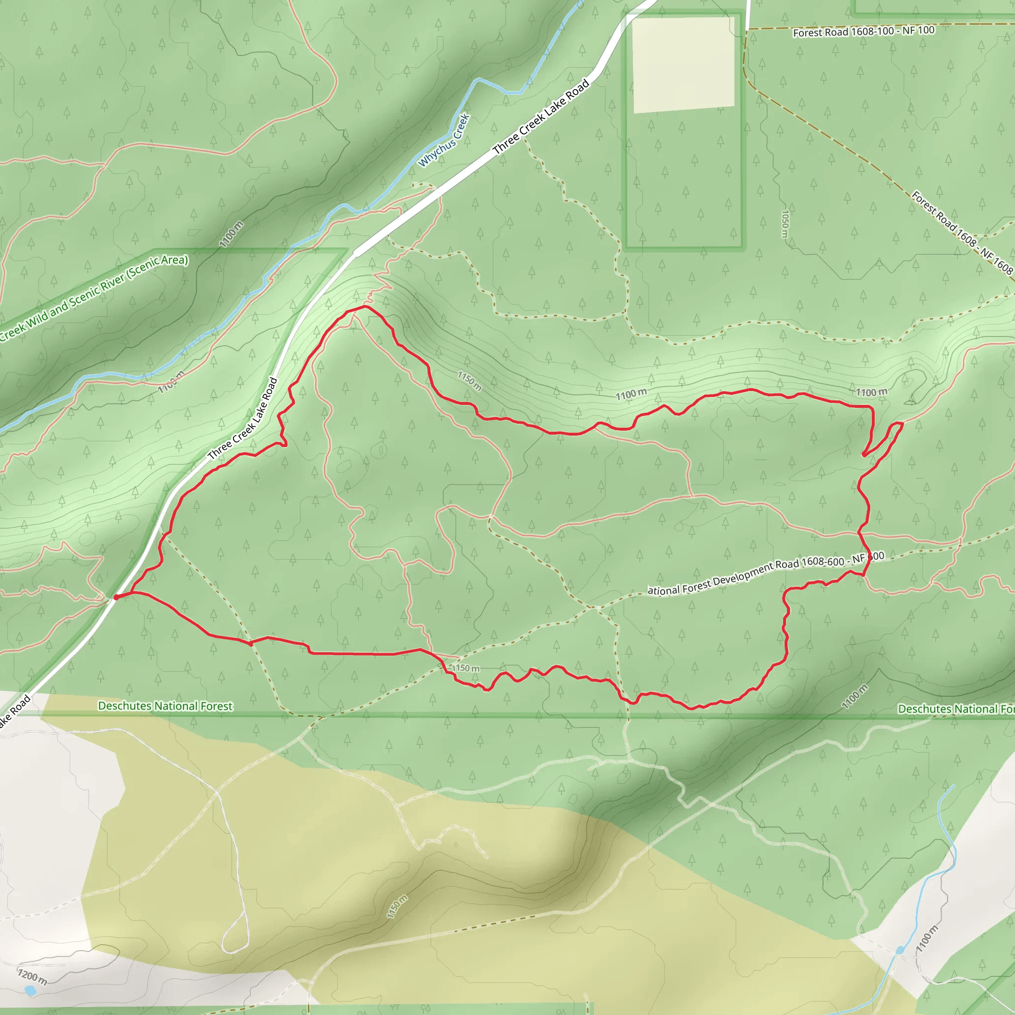 Peterson Ridge Trail mobile static map