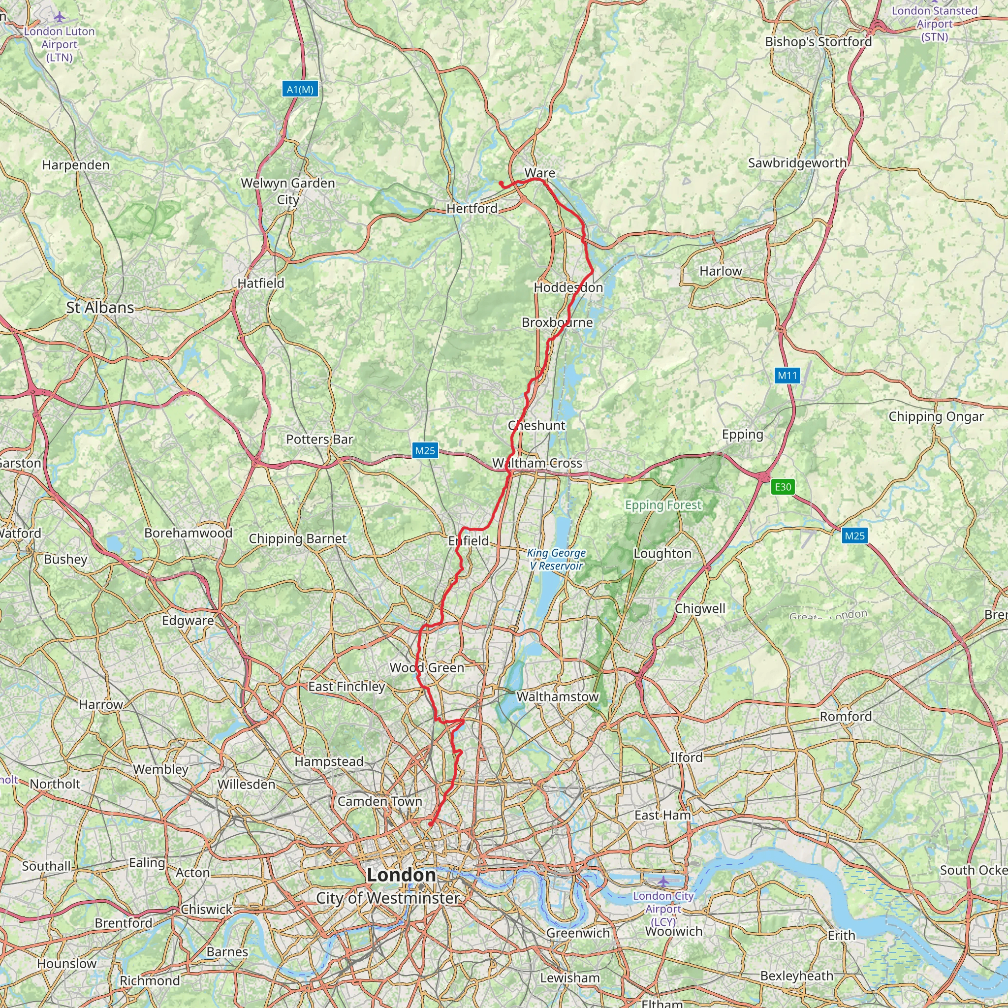 New River Path mobile static map