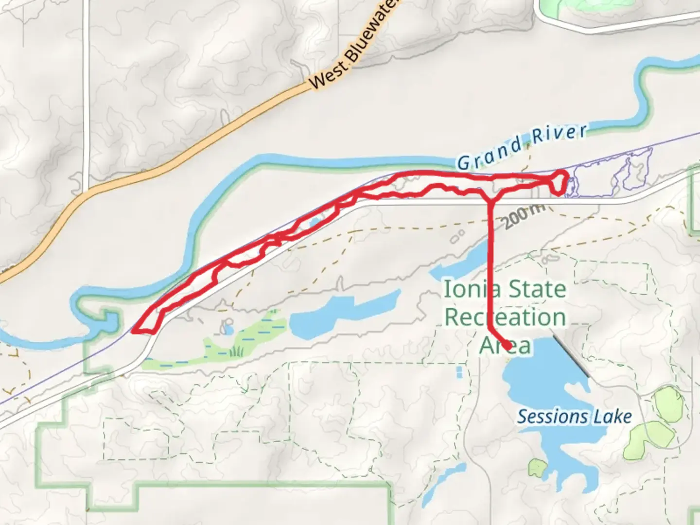 An image depicting the trail Chief Cob Moo Sa Loop Trail and its surrounding area.