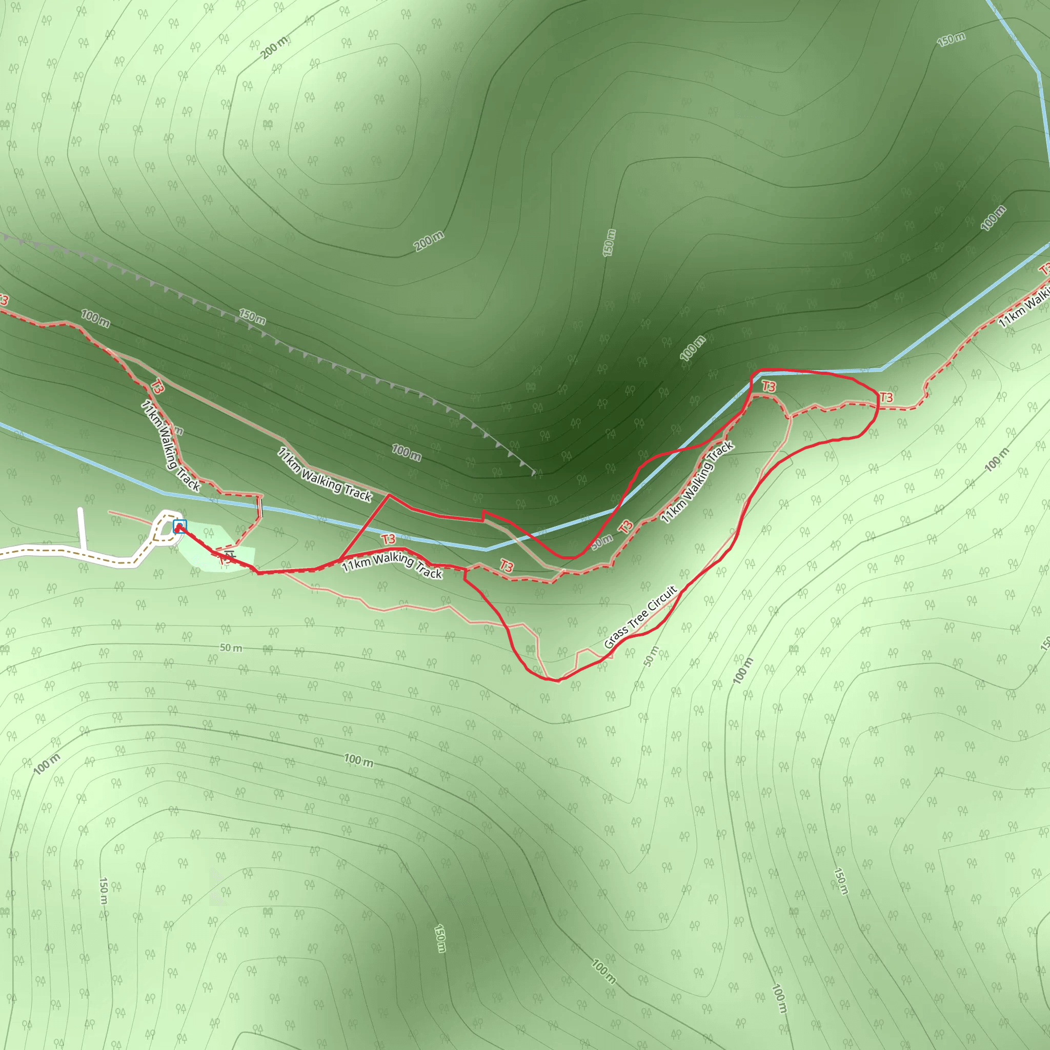 Grass Tree Circuit mobile static map