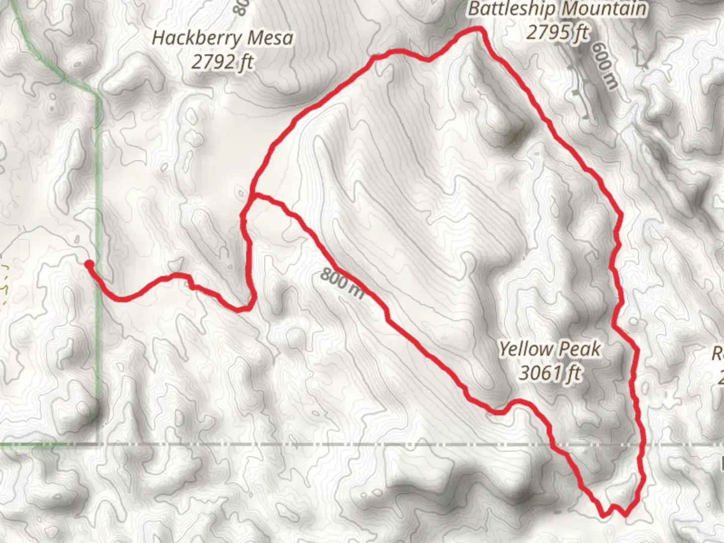 An image depicting the trail Second Water, Boulder and Black Mesa Loop Trail and its surrounding area.