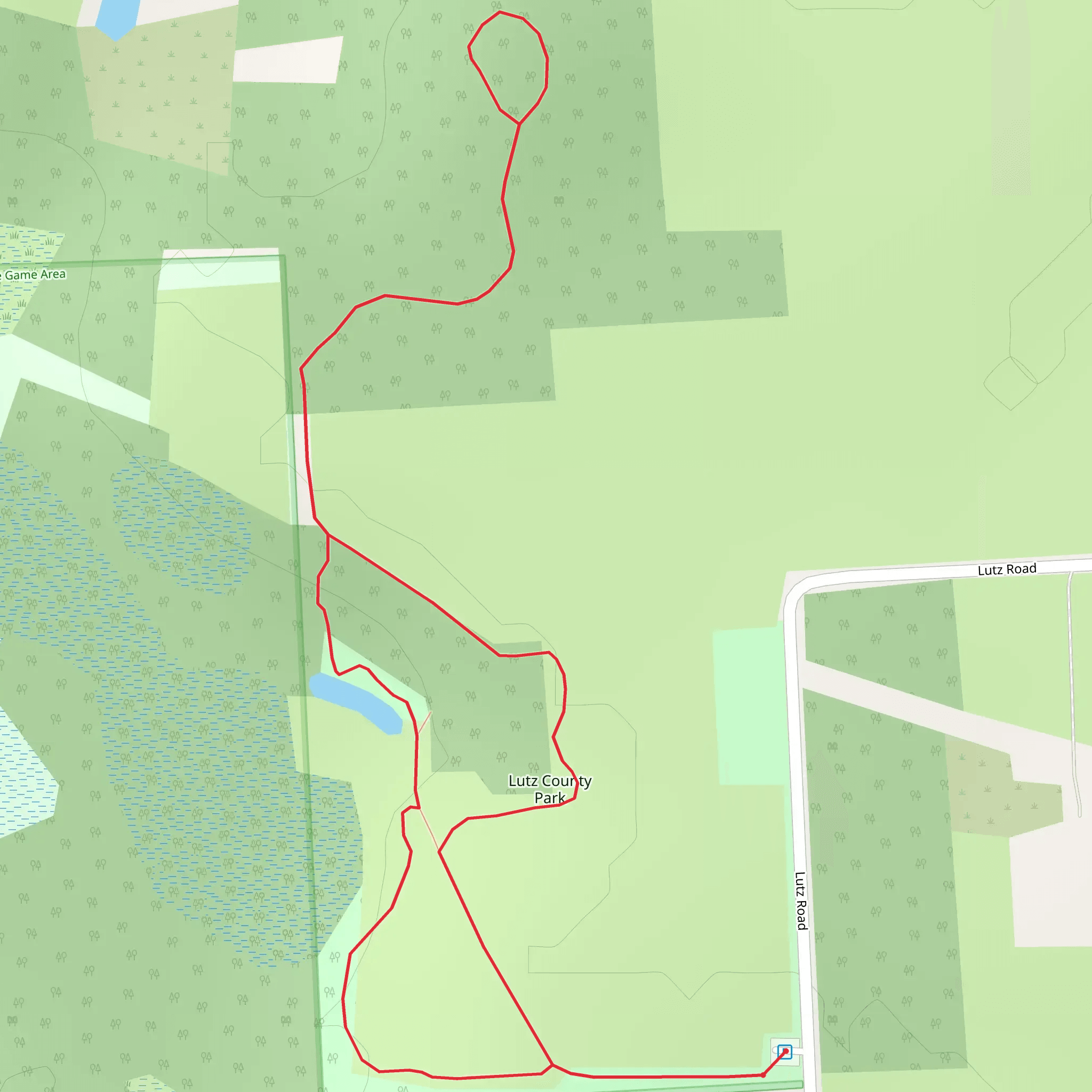 Lutz County Park Loop mobile static map