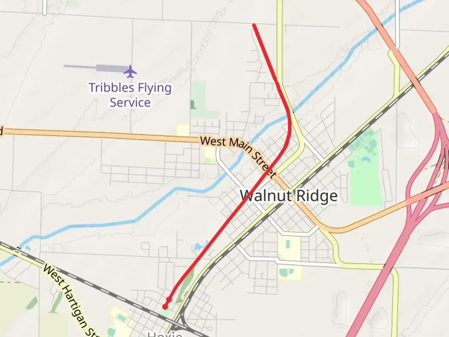 An image depicting the trail Hoxie to Walport Trail and its surrounding area.