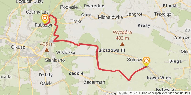 Orle Gniazda Trail stage 7 Map