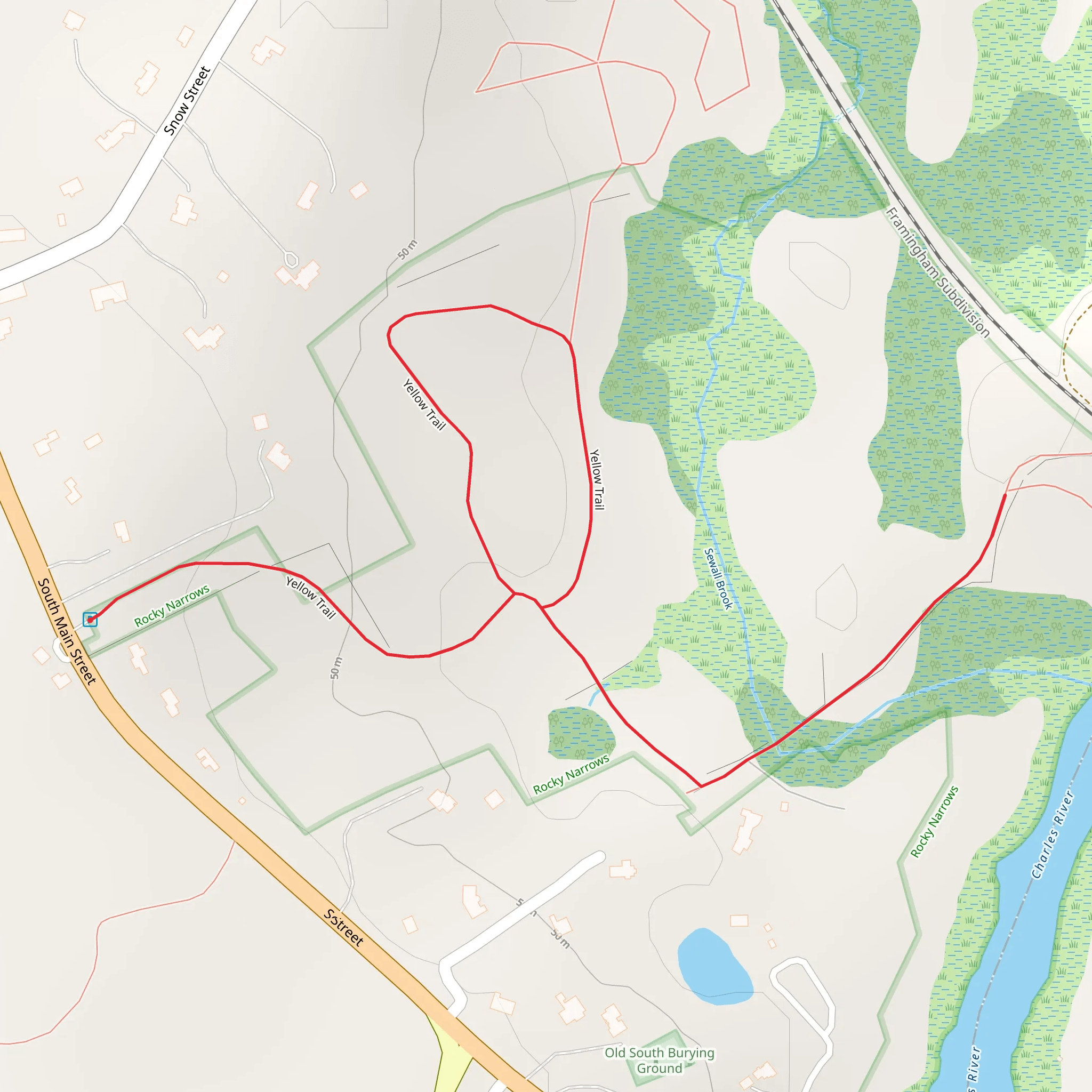 Bay Circuit Trail mobile static map