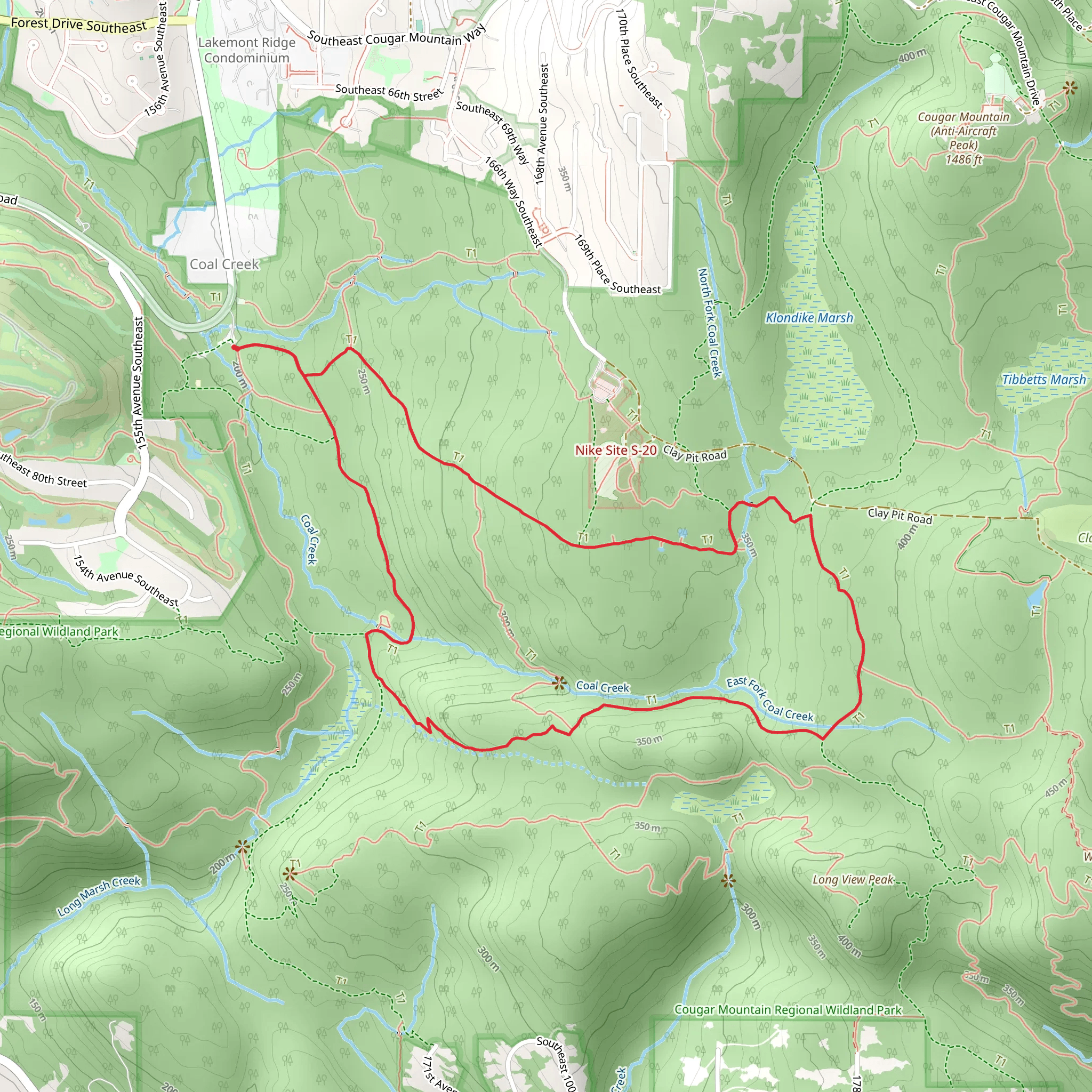 Cave Hole Trail and Red Town Trail mobile static map