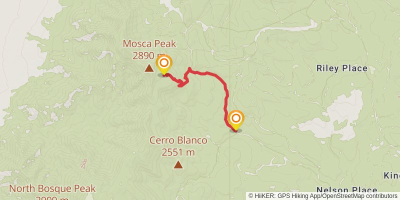 Manzano Crest Trail spur 5 Map
