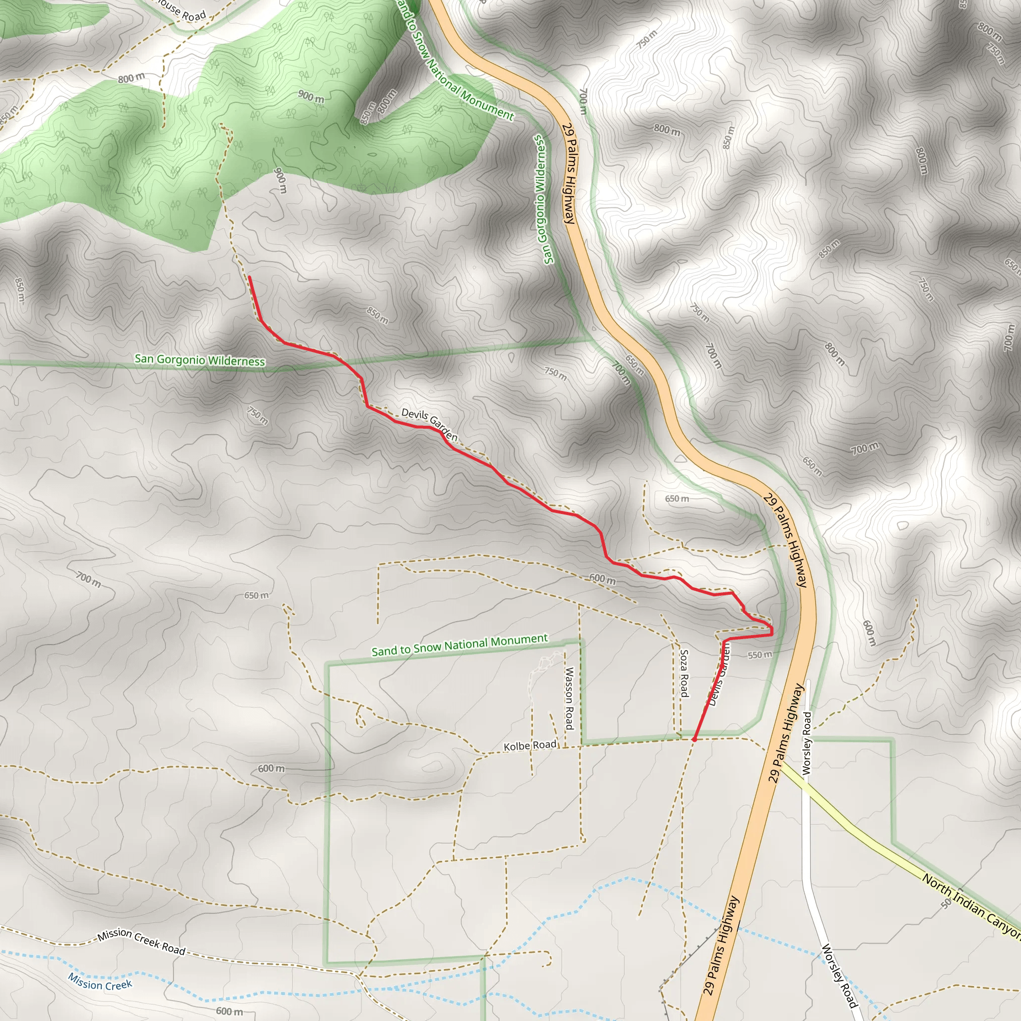 Devils Garden mobile static map