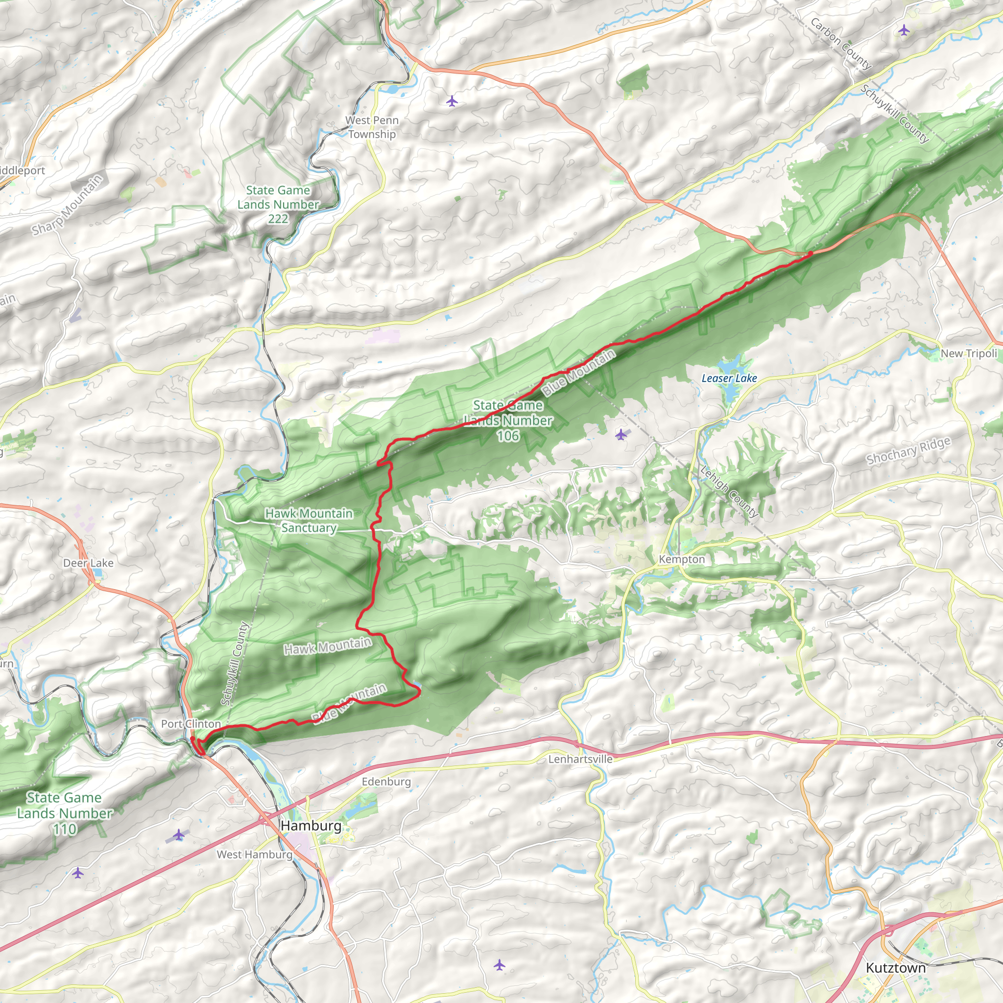 Dans Pulpit via Appalachian Trail mobile static map