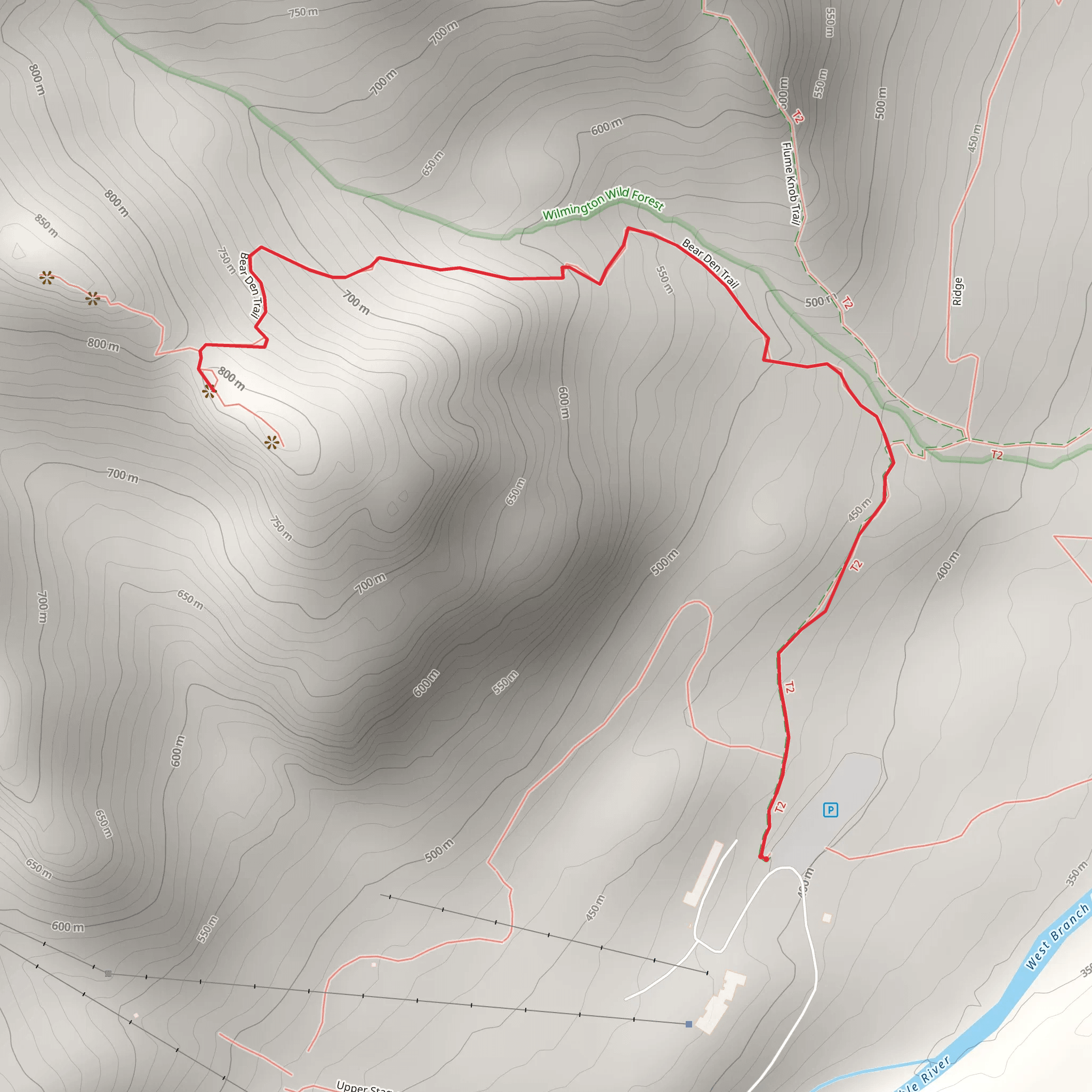 Bear Den Trail mobile static map