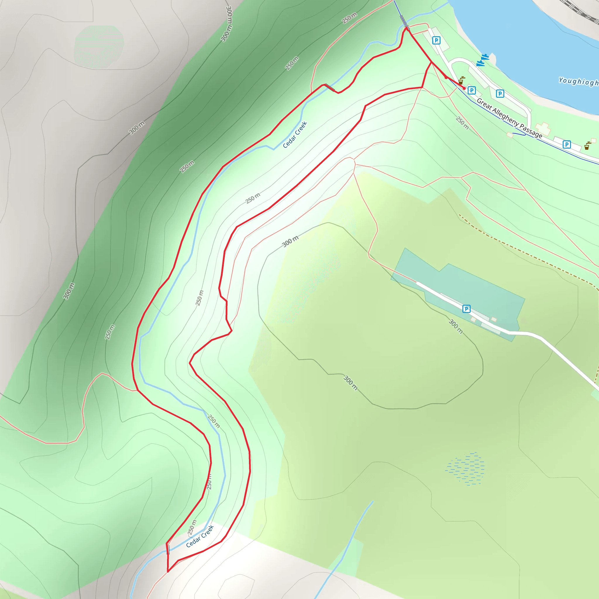 Cedar Creek Loop mobile static map