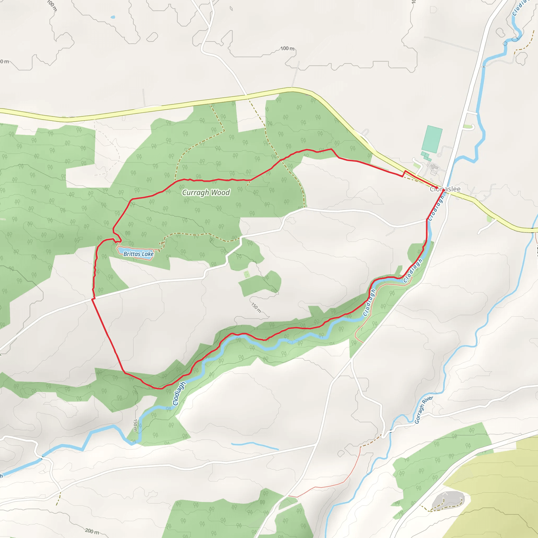 Brittas Forest Loop mobile static map