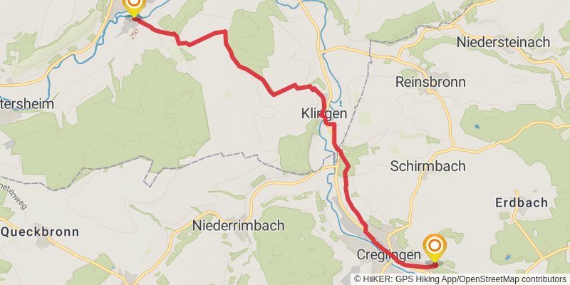 Panoramawanderweg Taubertal stage 2 Map