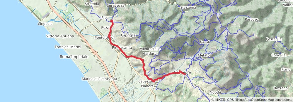 Via Francigena stage 95 Map