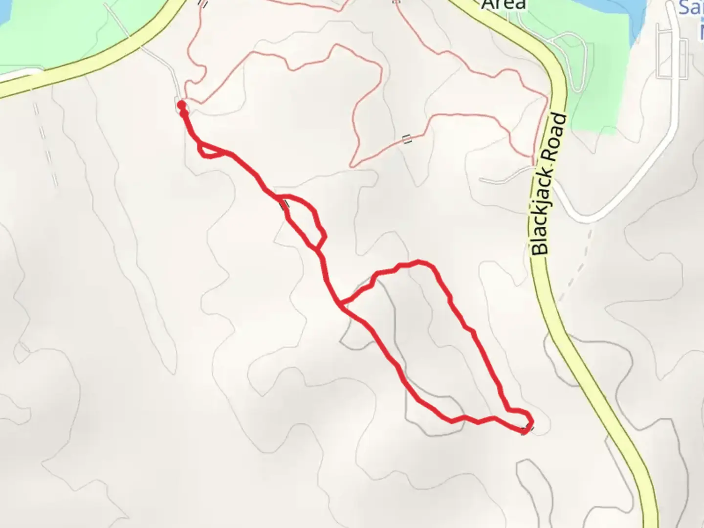 An image depicting the trail Sandstone Nature Trail Loop and its surrounding area.