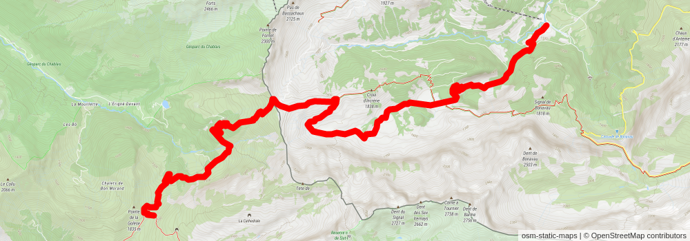 Champéry - Dents Blanches Trail stage 4 Map