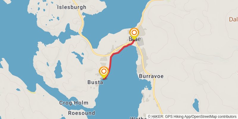 Coastal Walk of Shetland - West stage 4 Map