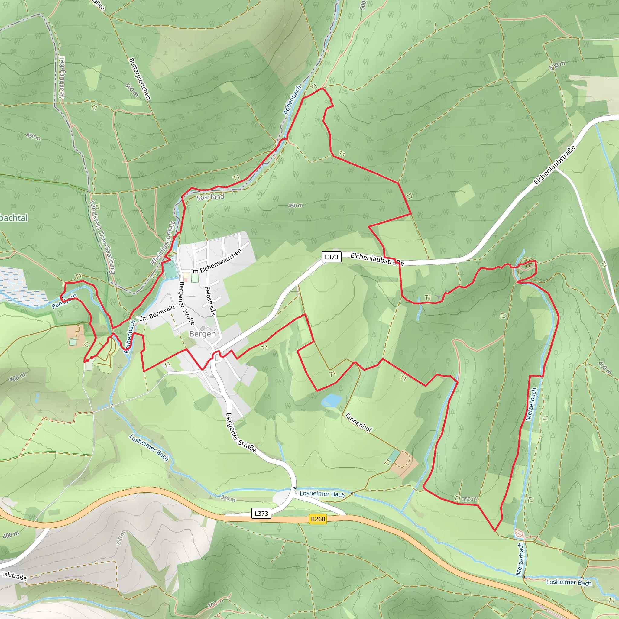 Aussichtspunkt Birkenhain and Löschweiher Bergen via Der Bergener mobile static map