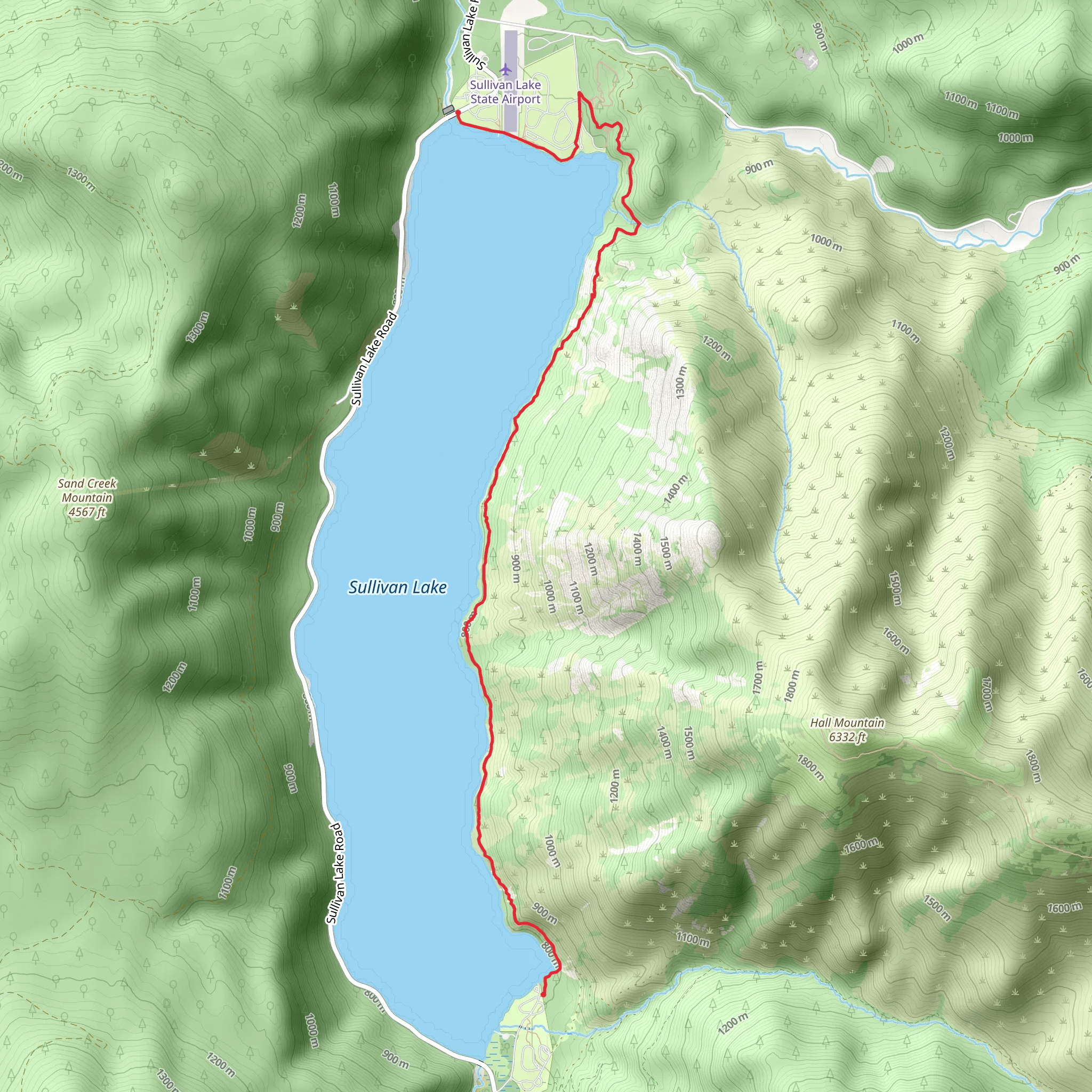 Lakeshore Campground Trail mobile static map