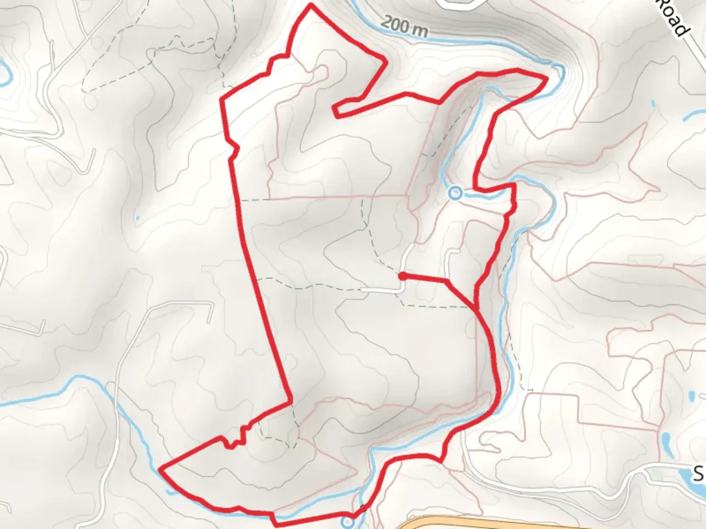 An image depicting the trail Shawnee Run Trail Loop and its surrounding area.