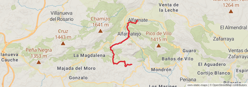 GR 249 Gran Senda de Málaga stage 12 Map