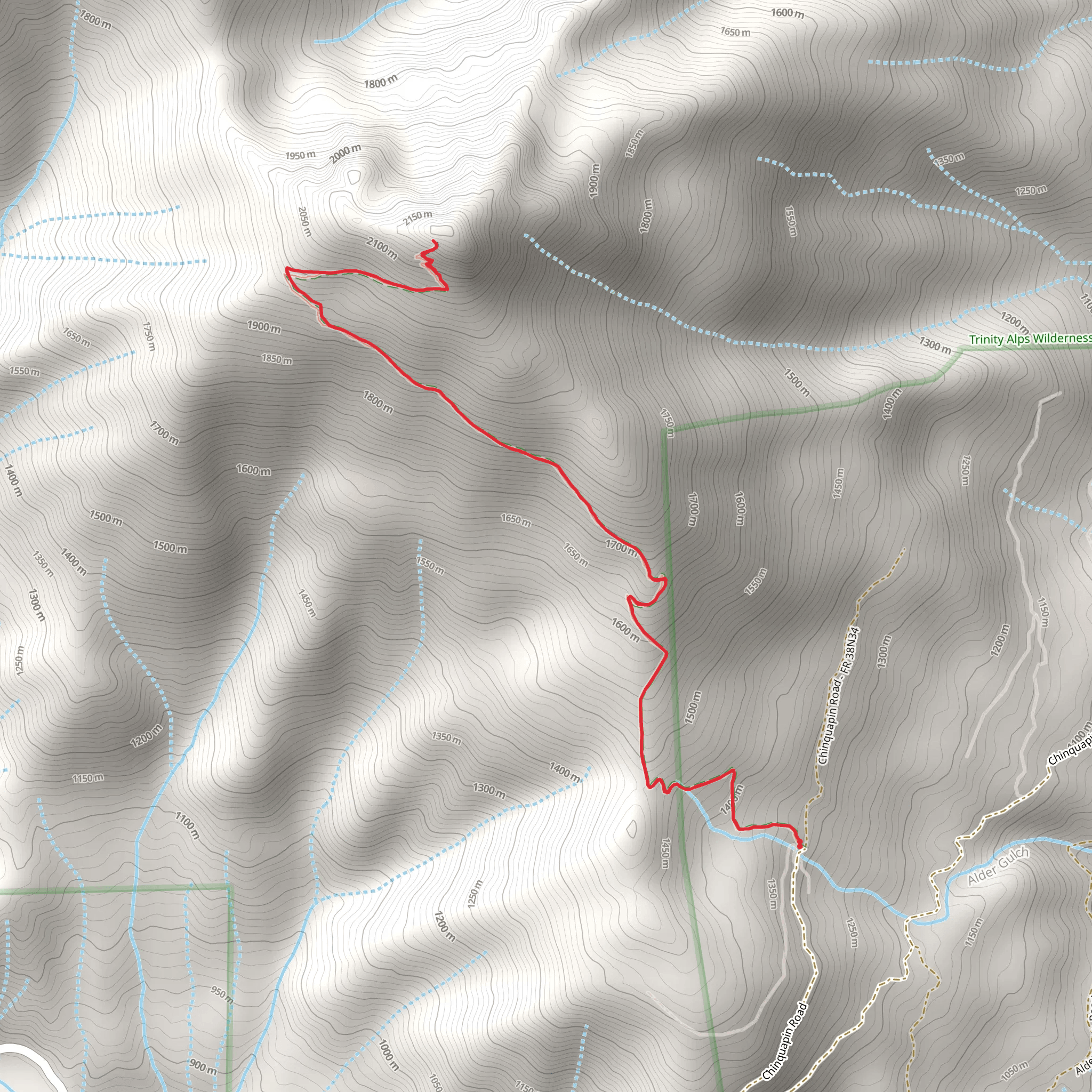 Billys Peak Trail mobile static map