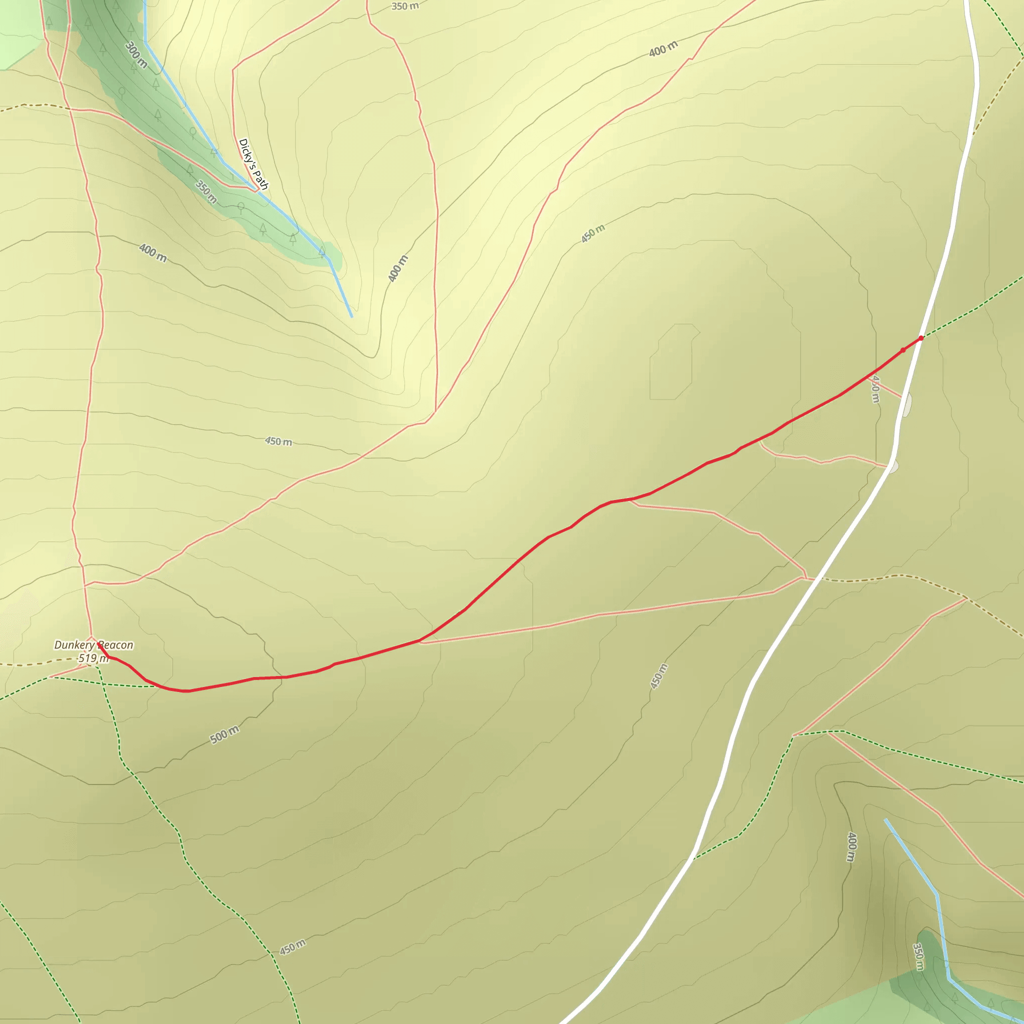 Dunkery Beacon - Exmoor Stroll mobile static map