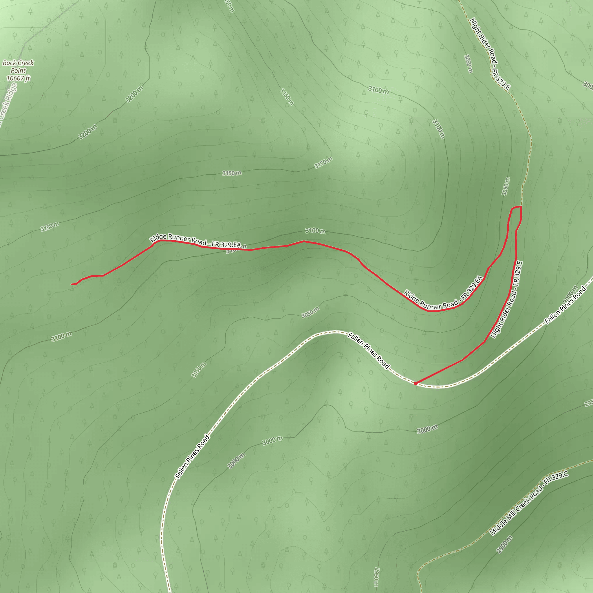 Forest Service Road 329EA mobile static map