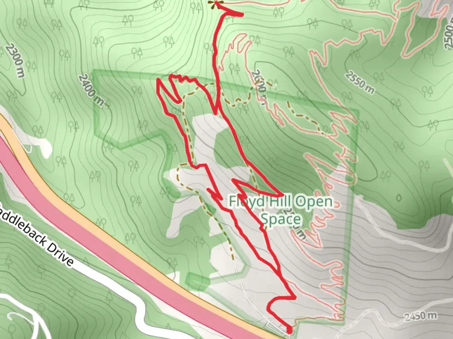 An image depicting the trail Meadow, Portal and Skip Loop Trail and its surrounding area.