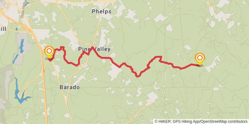 Lone Star Trail stage 4 Map