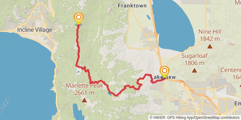 American Discovery Trail North Route stage 355 Map