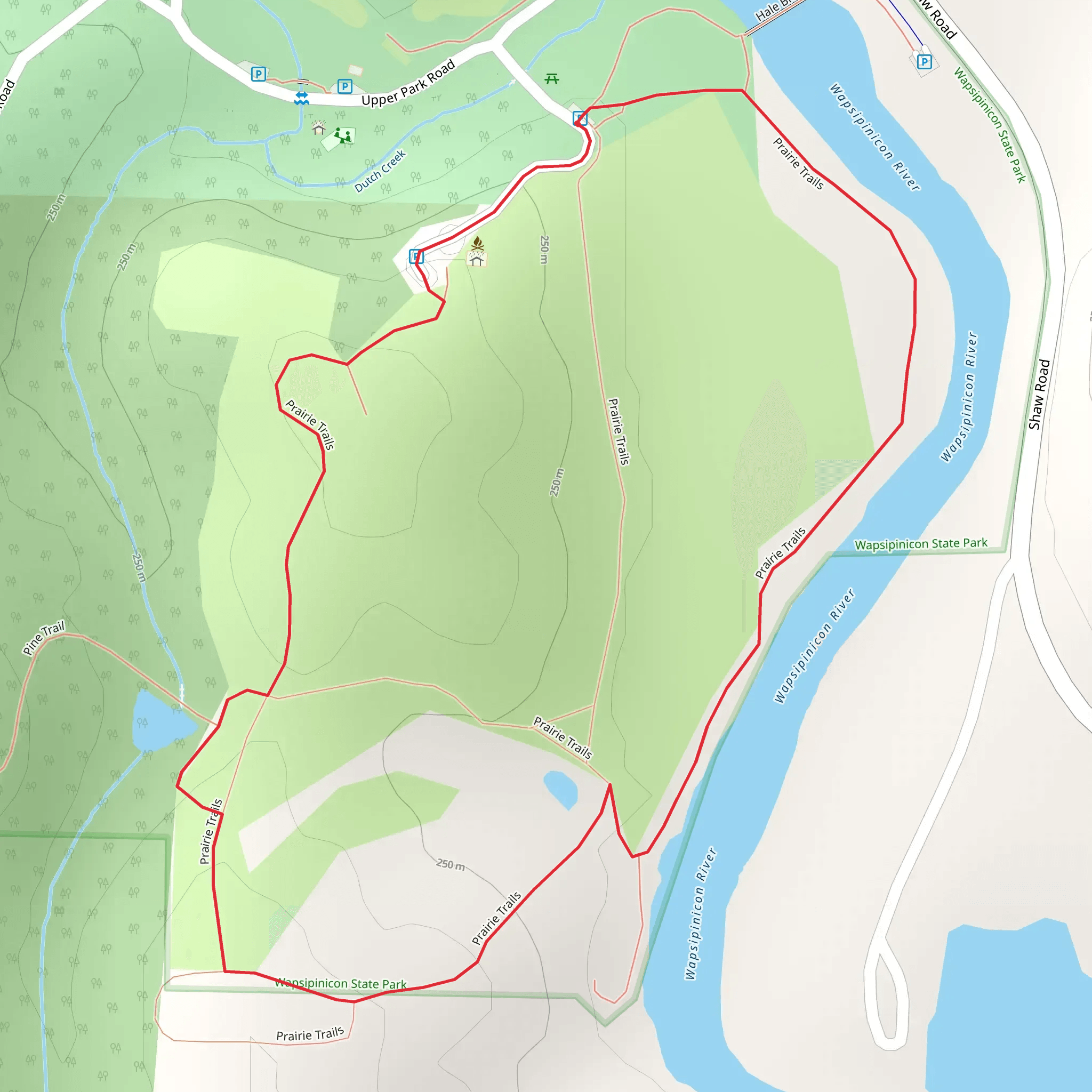 Wapsipinicon River - Prairie Loop Trail mobile static map