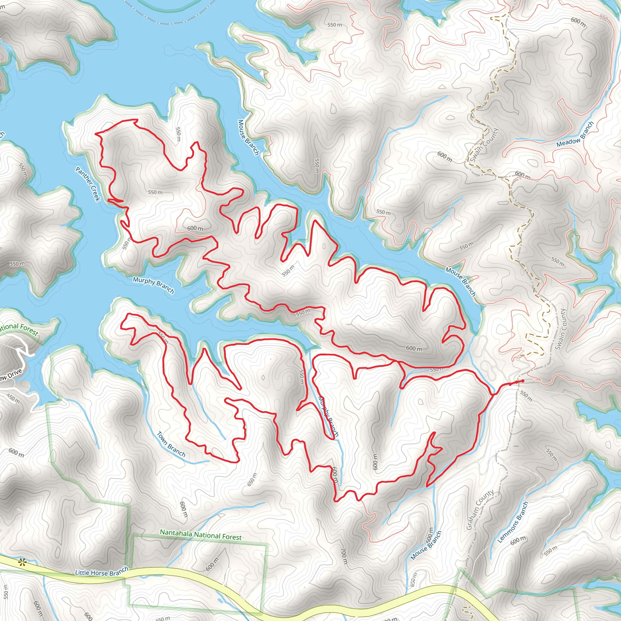 Thompson and Mouse Branch Loop mobile static map