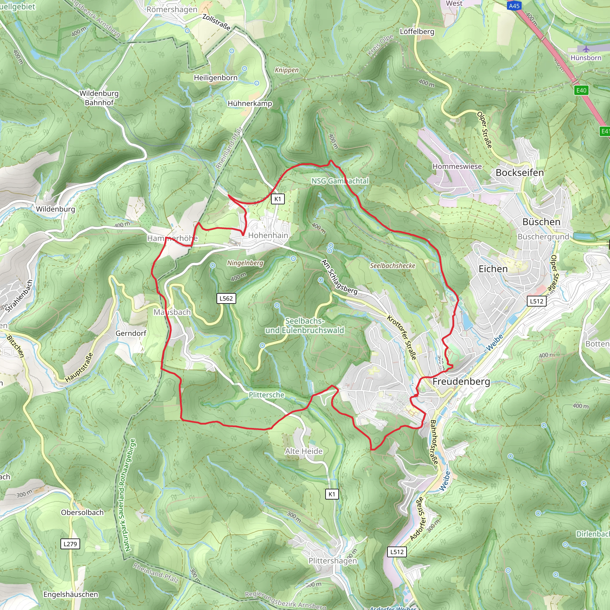 Fachwerkweg Wilder Mann mobile static map