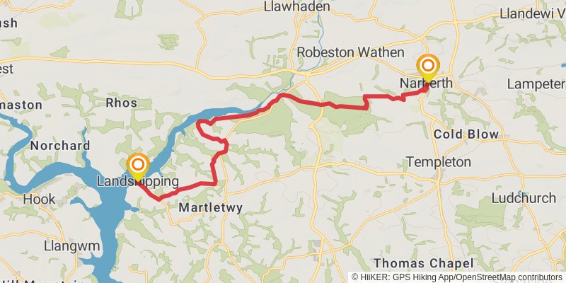 South Landsker Loop via Landsker Borderlands Trail stage 6 Map