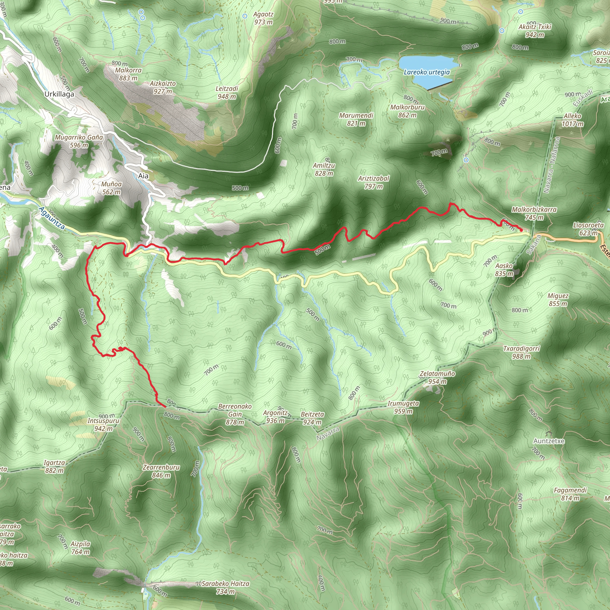 Paths of Nafarroa PR GI 2001 mobile static map