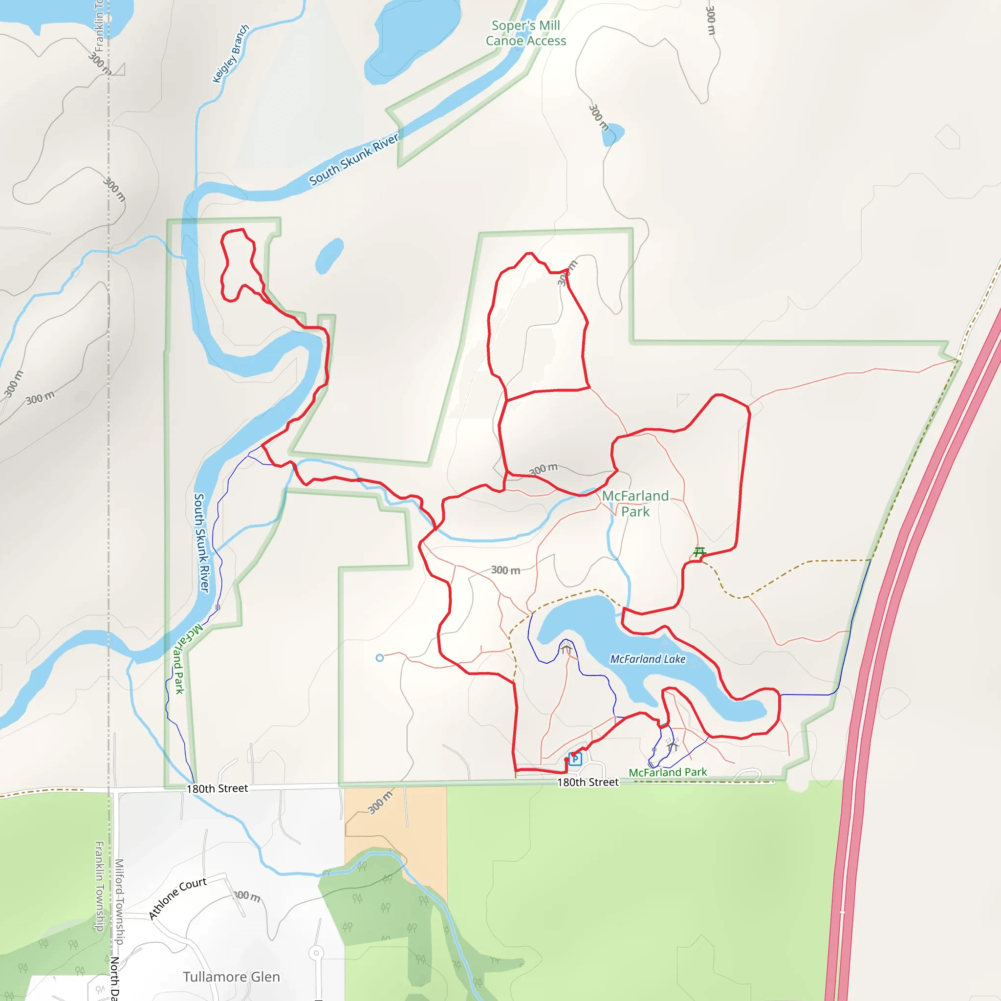 McFarland Lake Loop mobile static map