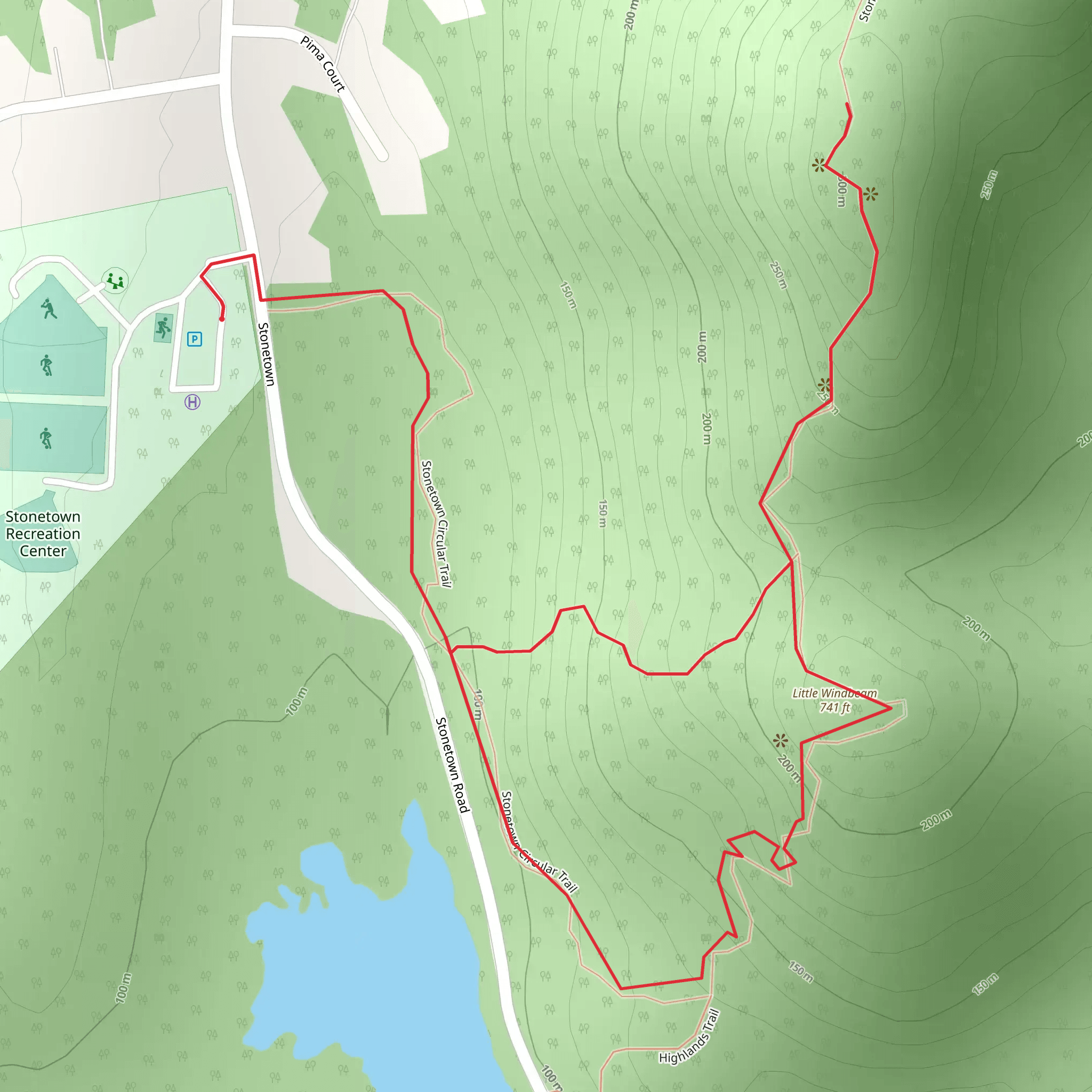 Stonetown Circular Short Loop Trail mobile static map