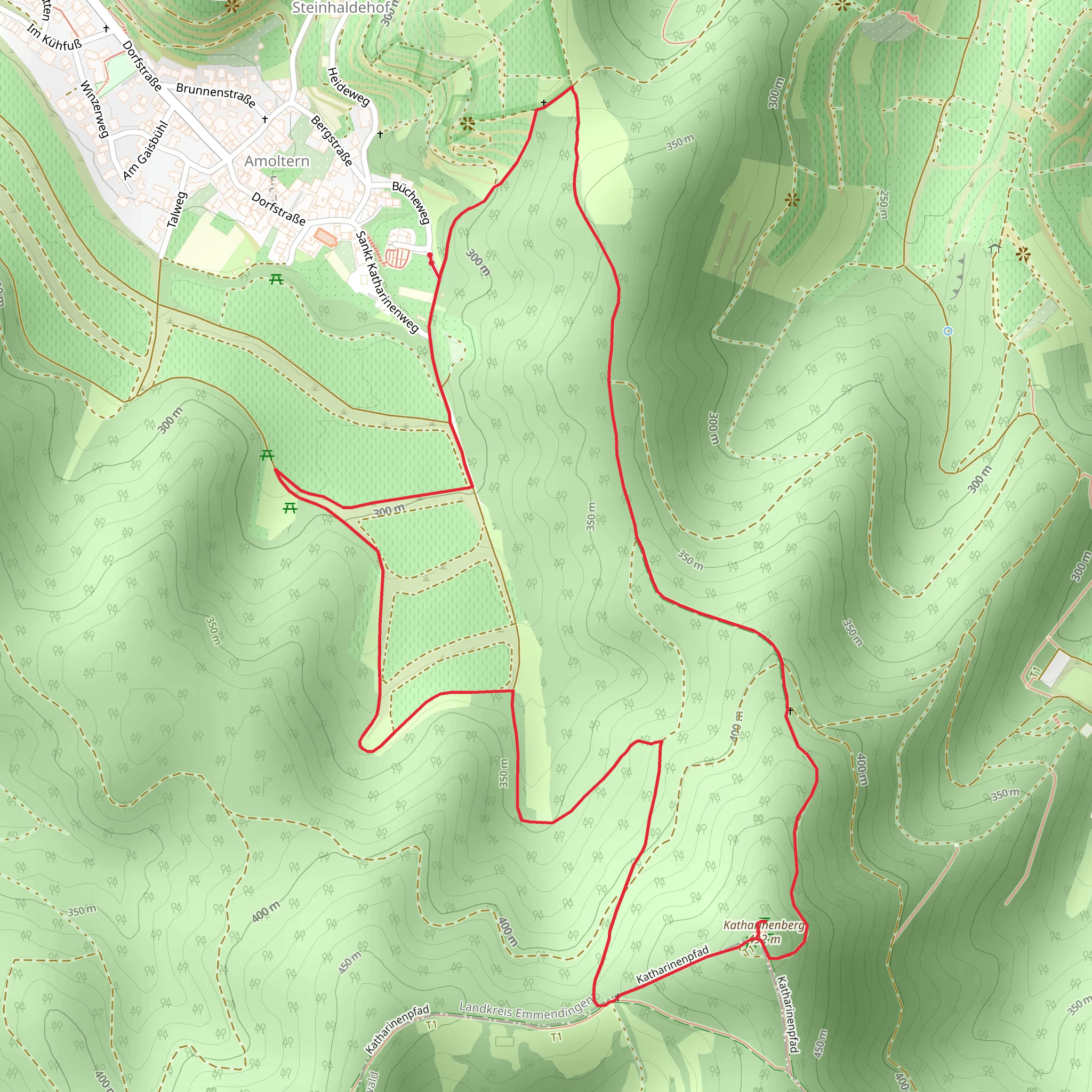 Katharinenberg via Steingrube Amolterer Heide mobile static map