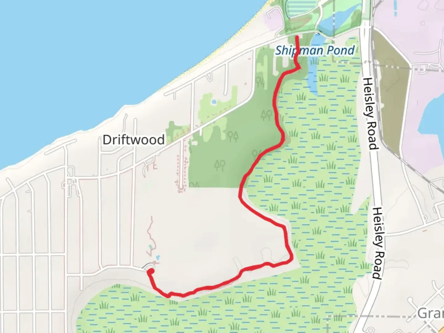 An image depicting the trail Shipman Pond Via Buckeye Trail and its surrounding area.