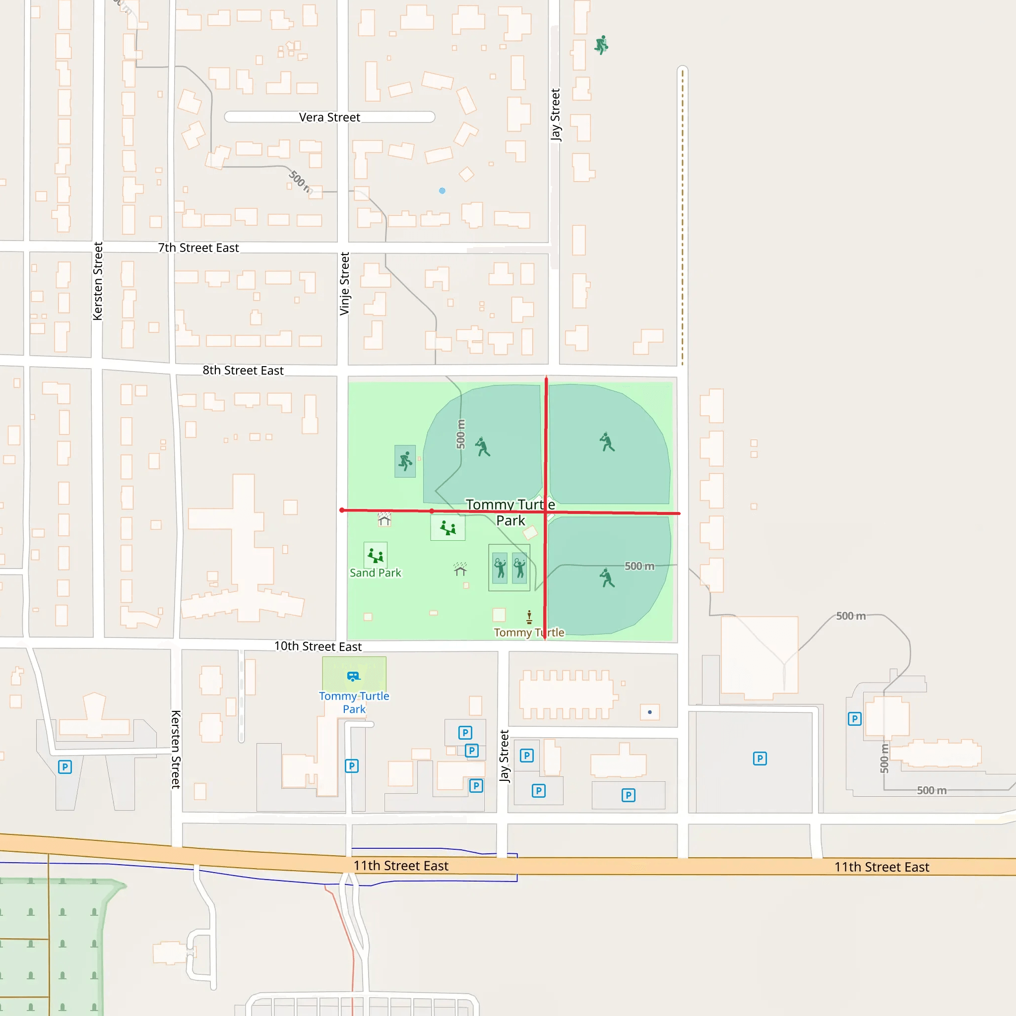 Tommy Turtle Park Walk mobile static map